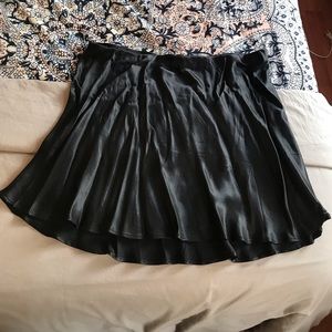 Satin mini skirt